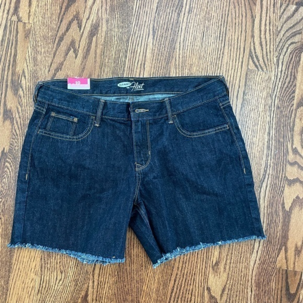 Old navy flirt‎ 5” dark wash denim jean shorts 10
